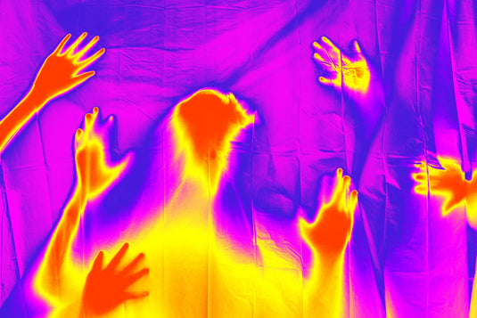 Halloween ghost hand thermal imaging