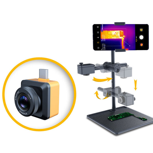 InfiRay Cámara térmica P2 Pro para iPhone, cámara termográfica con lente  macro magnética, alta resolución IR de 256 x 192, rango de temperatura de  -4