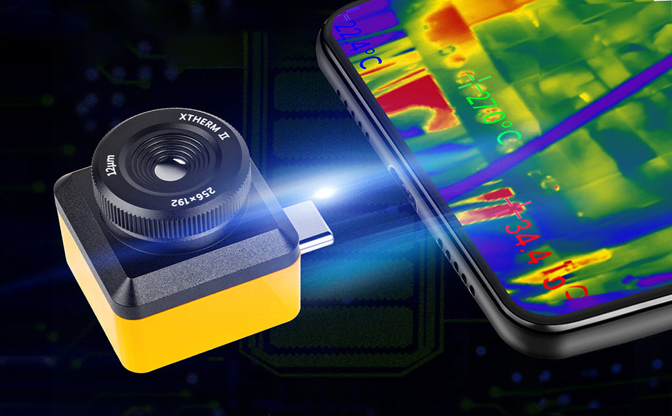 Cámara térmica para Android, Xinfrared T2S Plus, sensor InfiRay, lente  macro ajustable de 0.315 in, 25 Hz, 256 x 192 IR, cámara termográfica